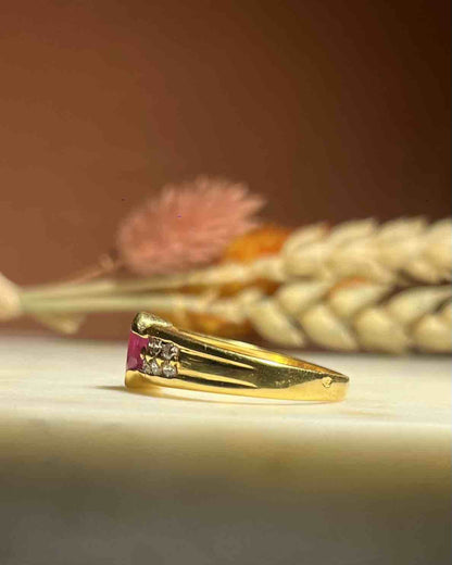 Bague Jonc Diamants &amp; Rubis &quot;Joanne&quot; - Elliade Paris