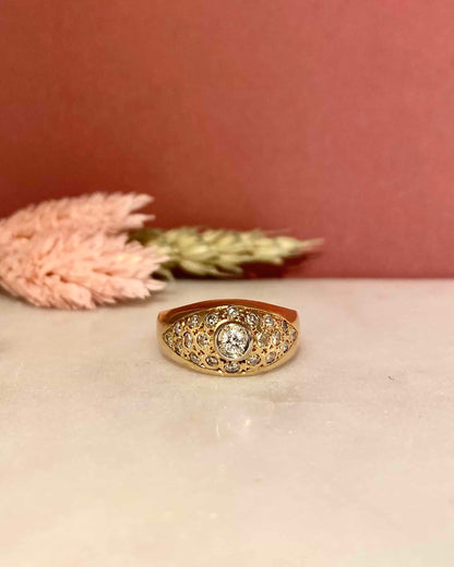 Bague Vintage Jonc 21 Diamants &quot;Cassey&quot;