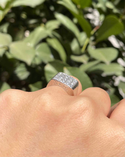 Bague Tank Vintage 20 Diamants 1 carat &quot;Danaé&quot;