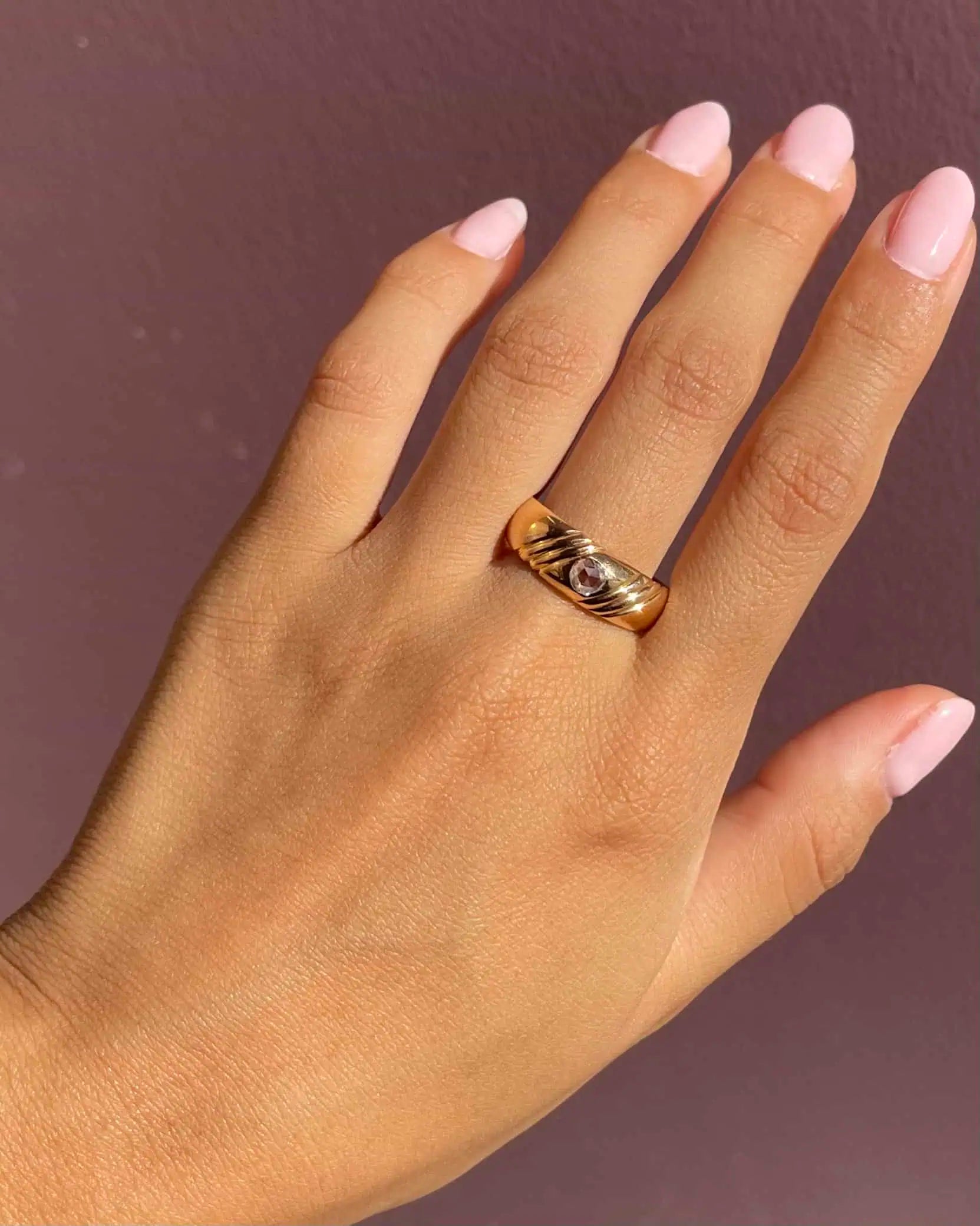 Bague Vintage Jonc Diamant "Georges" - Elliade Paris