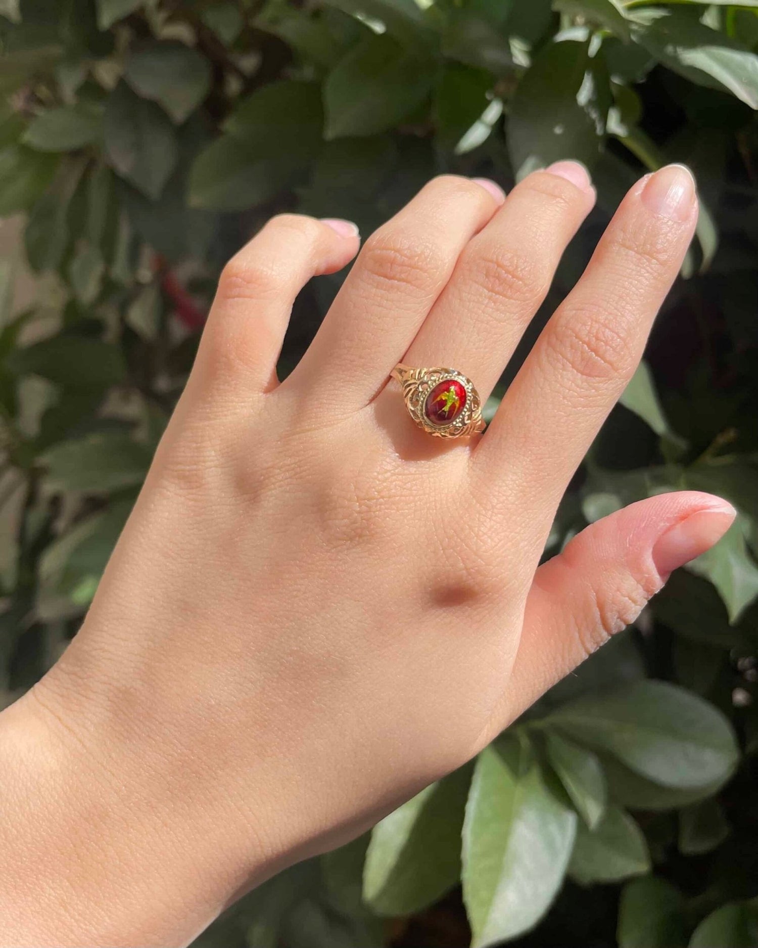 Bague jonc émail d’oiseau &quot;Jany&quot; - Elliade Paris