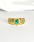 Bague Jonc Émeraude 0.40 carat & Diamants 0.57 carat "Agnes" - Elliade Paris
