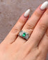 Bague Jonc Émeraude 0.42 carat, Diamants 0.32 carat & Or 7.43g "Mélisse" - Elliade Paris