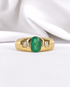 Bague Jonc Émeraude 1.60 carat & Diamants "Daphné" - Elliade Paris