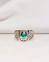 Bague Jonc Emeraude & 32 Diamants "Mélisse" - Elliade Paris