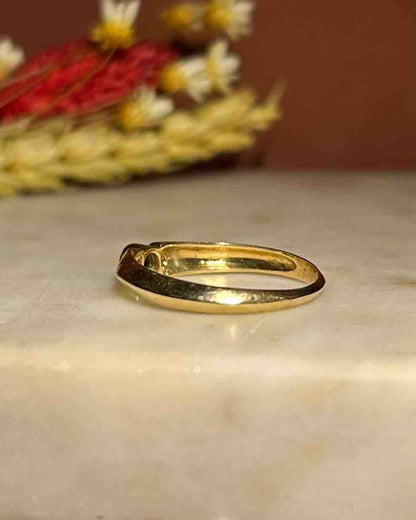 Bague Jonc Emeraude &amp; Diamants &quot;Elina&quot; - Elliade Paris