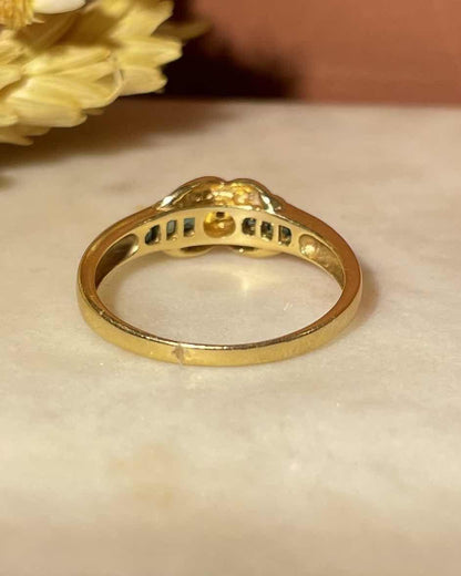 Bague Jonc Émeraudes &amp; Diamants &quot;Emiliana&quot; - Elliade Paris