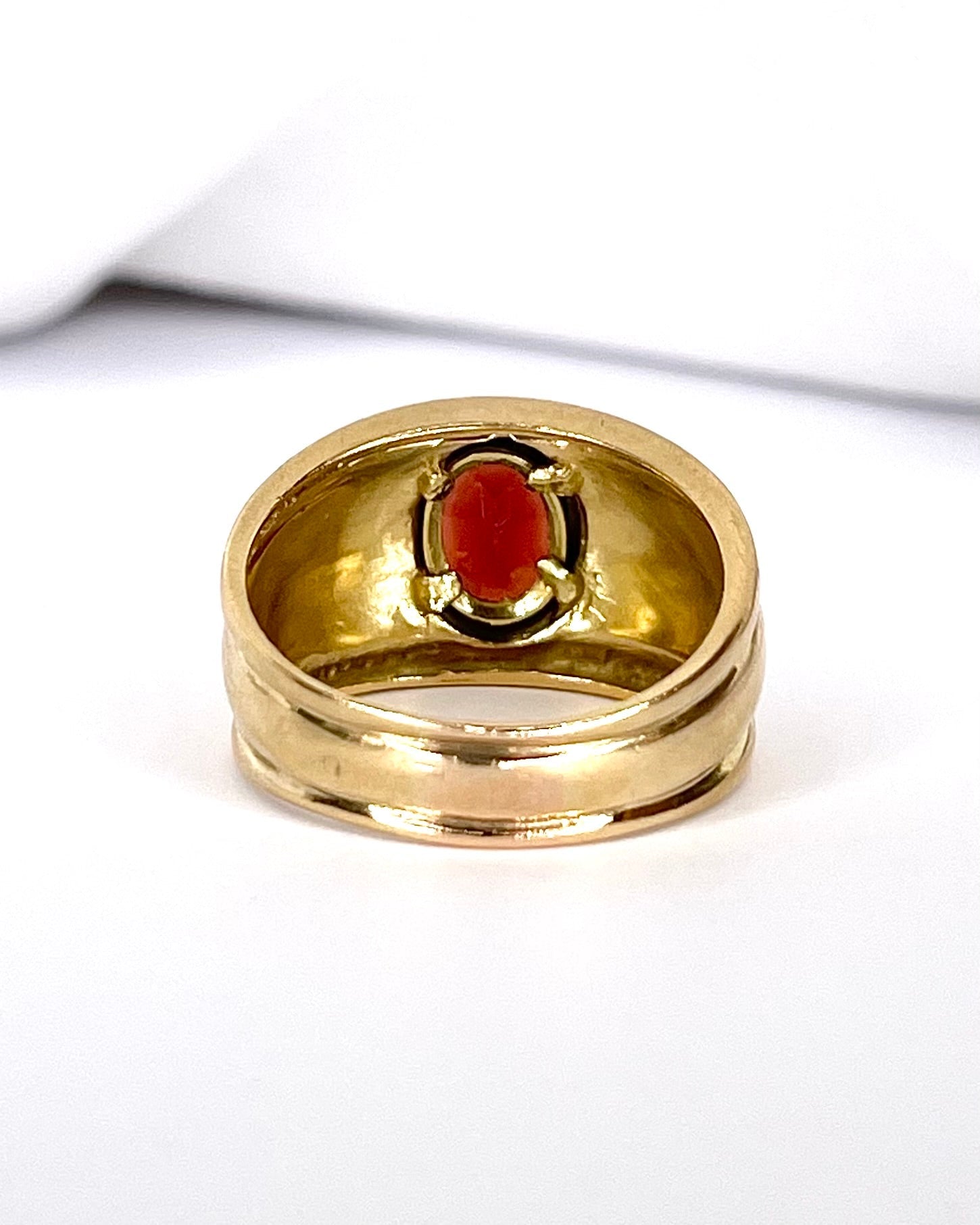 Bague Jonc Grenat 1.30 carat &amp; Or 6.69g "Vélina" - Elliade Paris