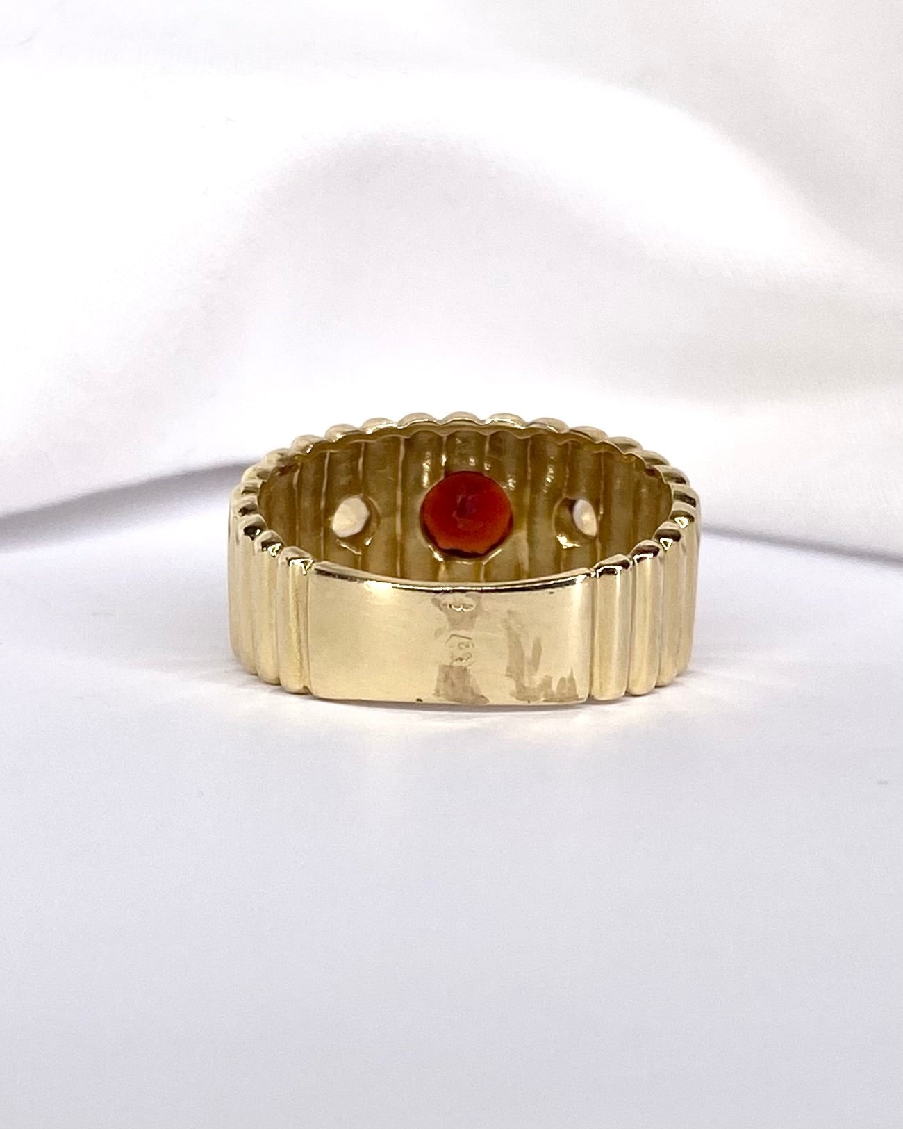 Bague Jonc Grenat, Citrines &amp; Or Jaune 5g "Ornella" - Elliade Paris