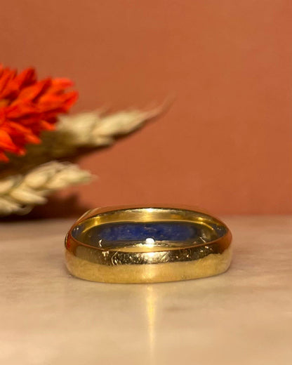 Bague Jonc Lapis - Lazuli &quot;Esmeralda&quot; - Elliade Paris