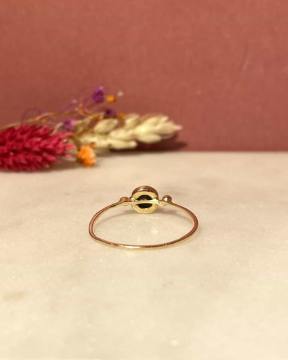 Bague Jonc Onyx &amp; Diamants &quot;Soizic&quot; - Elliade Paris