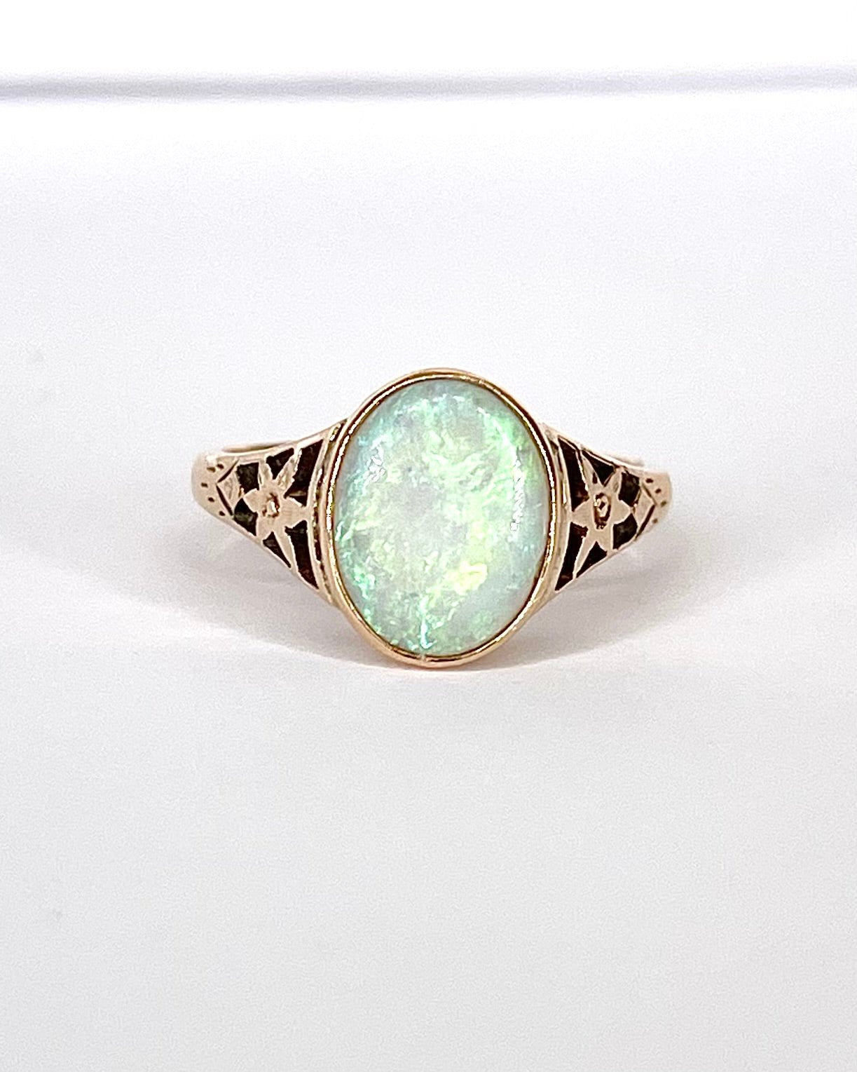 Bague Jonc Opale 1.30 carat "Solène" - Elliade Paris