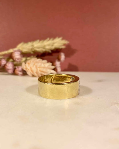 Bague Jonc Or &amp; 16 Diamants &quot;Toria&quot; - Elliade Paris