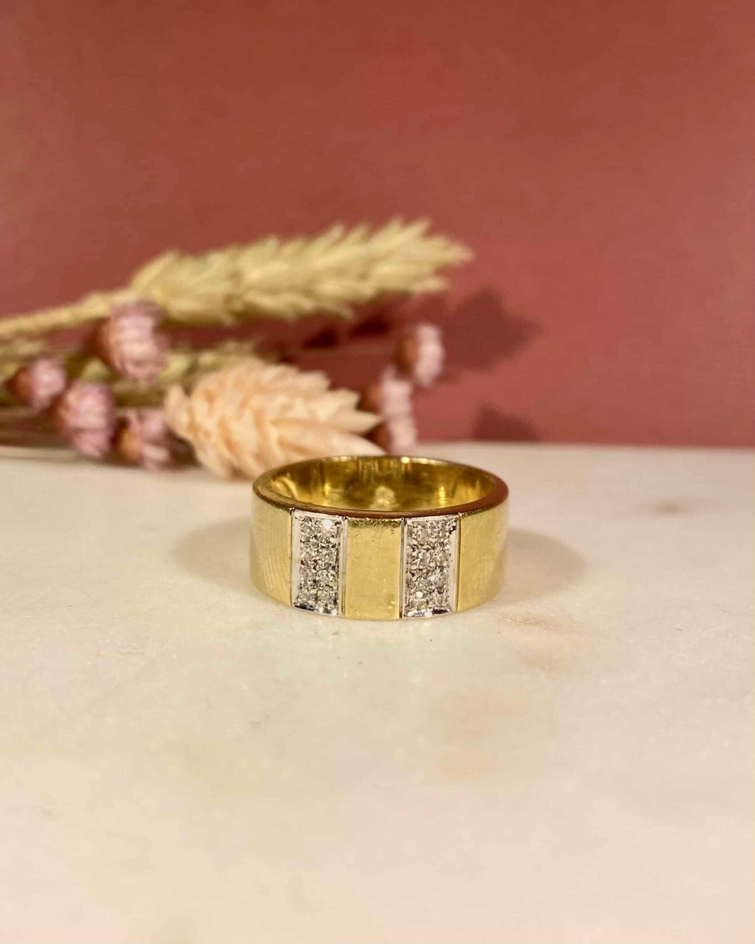Bague Jonc Or &amp; 16 Diamants &quot;Toria&quot; - Elliade Paris