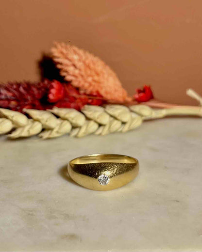 Bague jonc or &amp; Diamant &quot;Diana&quot; - Elliade Paris
