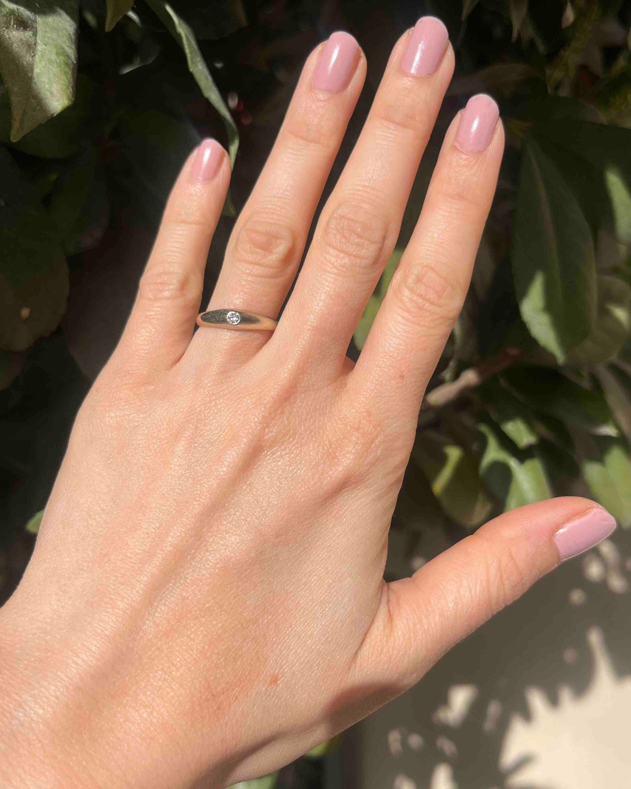 Bague Jonc or &amp; Diamant "Olga"