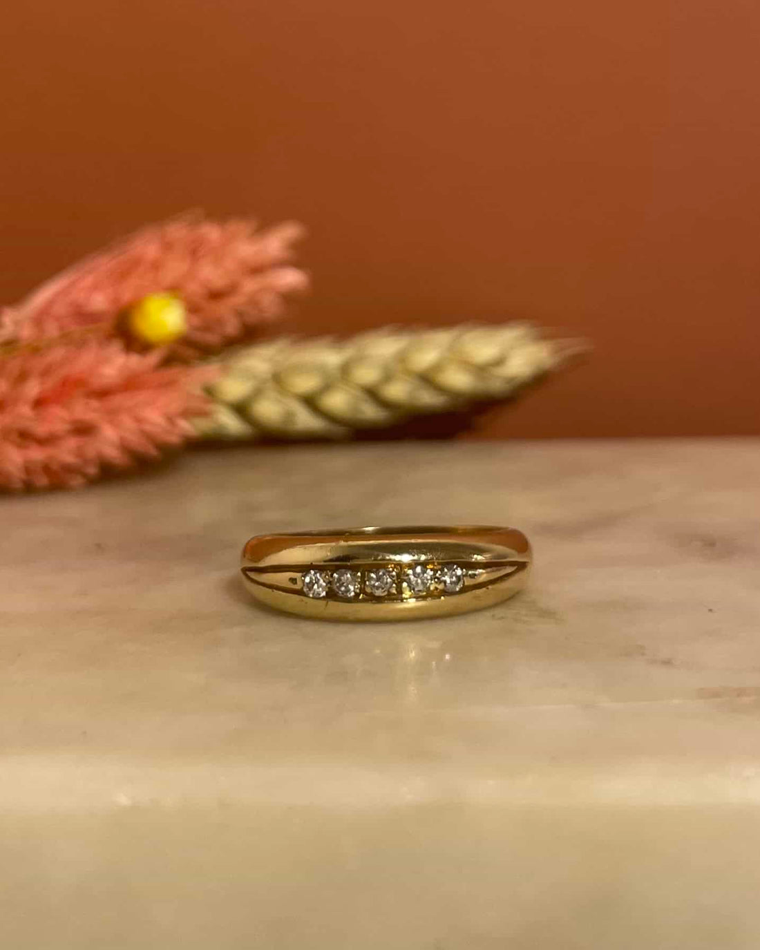 Bague Vintage Jonc Diamants &quot;Sabine&quot;