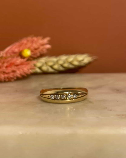 Bague Vintage Jonc Diamants &quot;Sabine&quot;