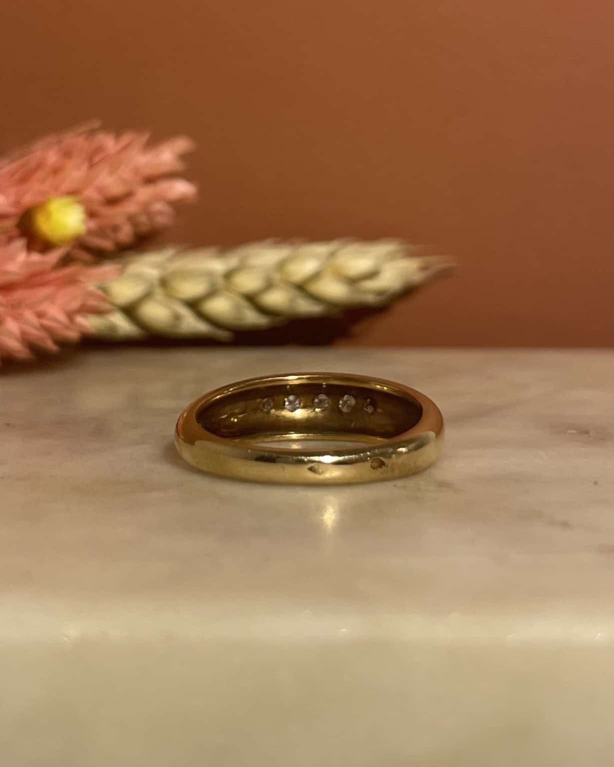 Bague Vintage Jonc Diamants &quot;Sabine&quot;