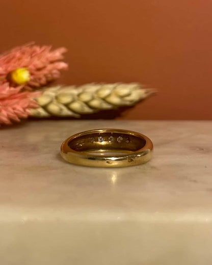Bague Vintage Jonc Diamants &quot;Sabine&quot;