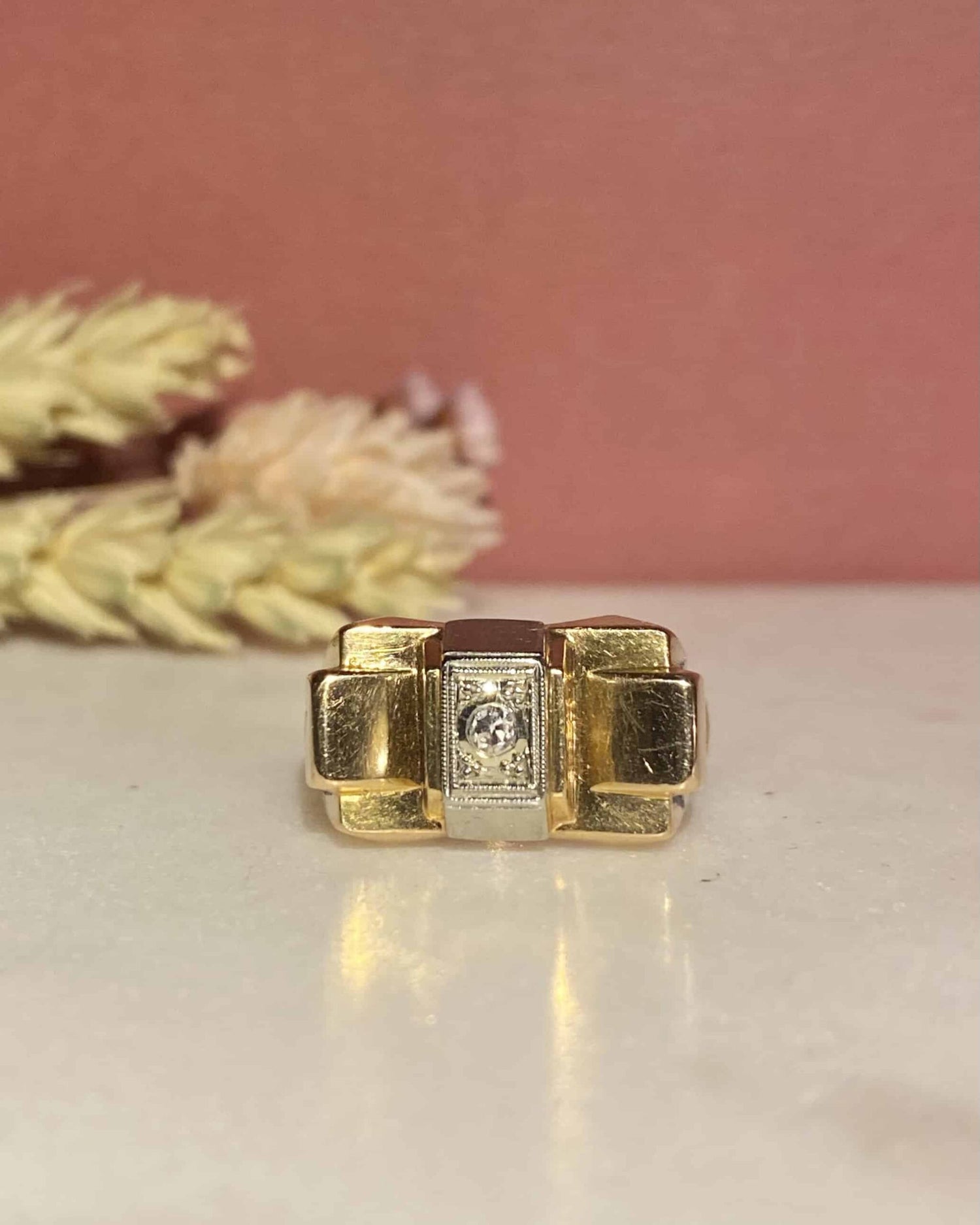 Bague Vintage Tank Diamant &quot;Tarana&quot;