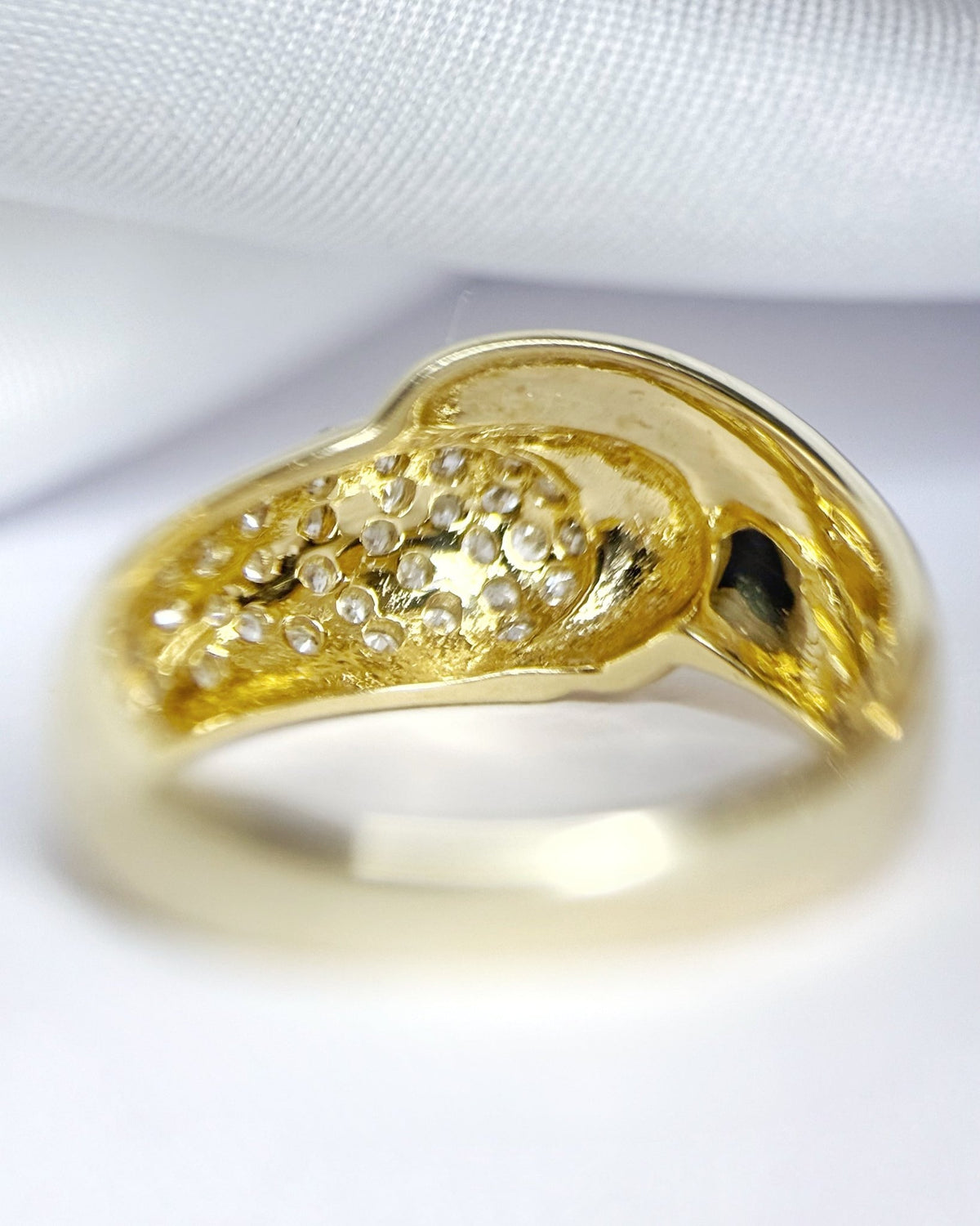 Bague Jonc Or Jaune &amp; Diamants 0.86 carat 5g "Shelby" - Elliade Paris