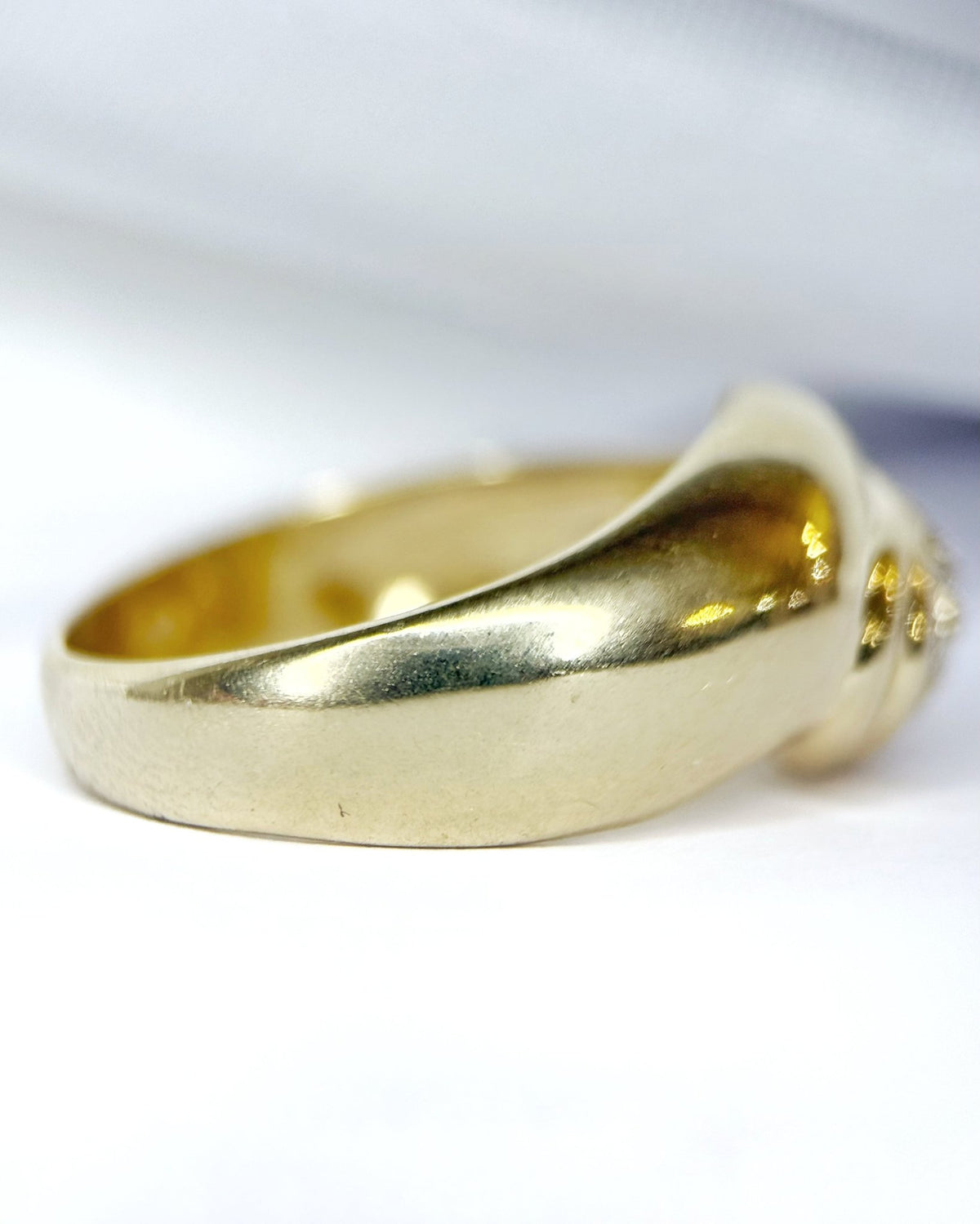 Bague Jonc Or Jaune &amp; Diamants 0.86 carat 5g "Shelby" - Elliade Paris