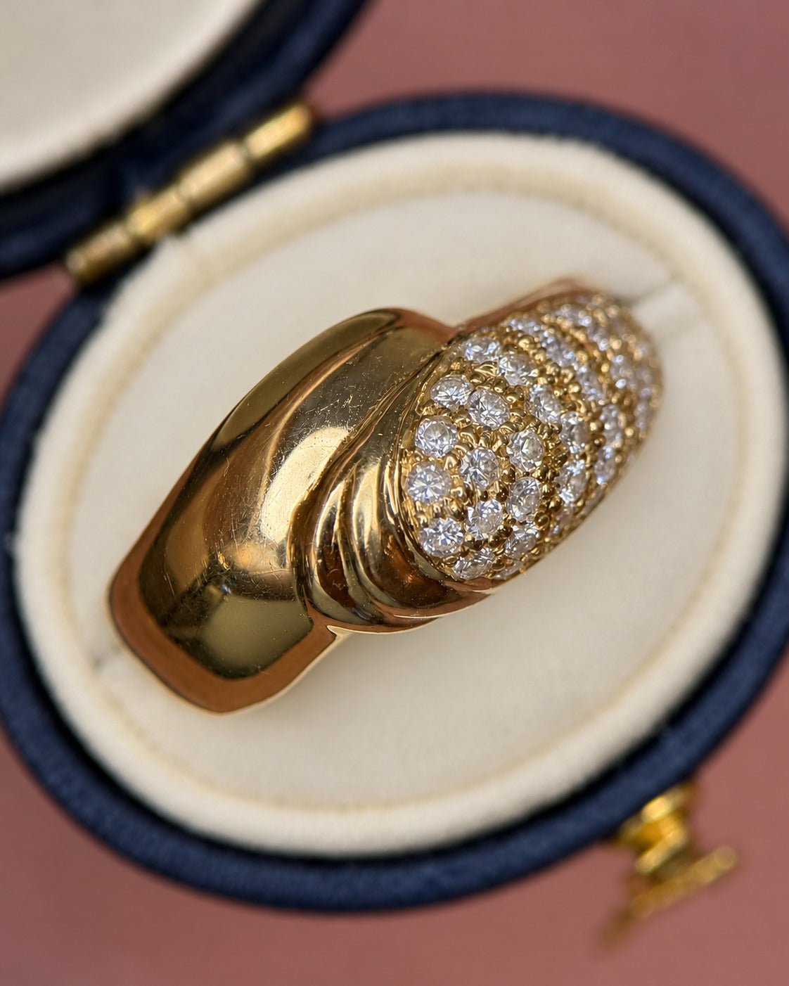 Bague Jonc Or Jaune &amp; Diamants 0.86 carat 5g "Shelby" - Elliade Paris