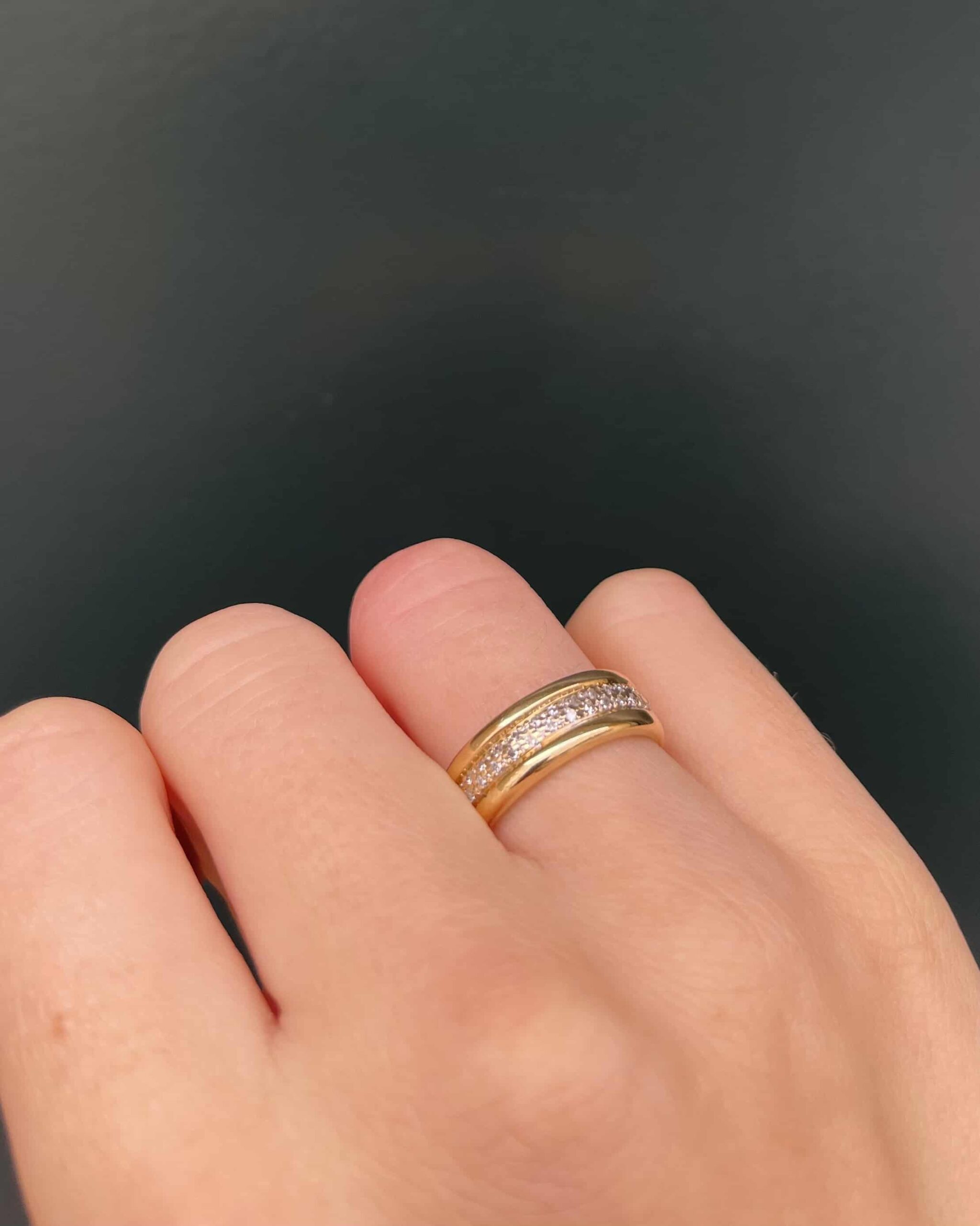 Bague Vintage Jonc Diamants "Deloré" - Elliade Paris