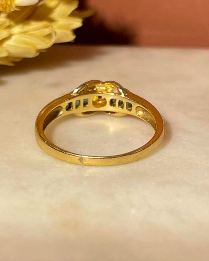 Bague Jonc Émeraudes &amp; Diamants &quot;Emiliana&quot;