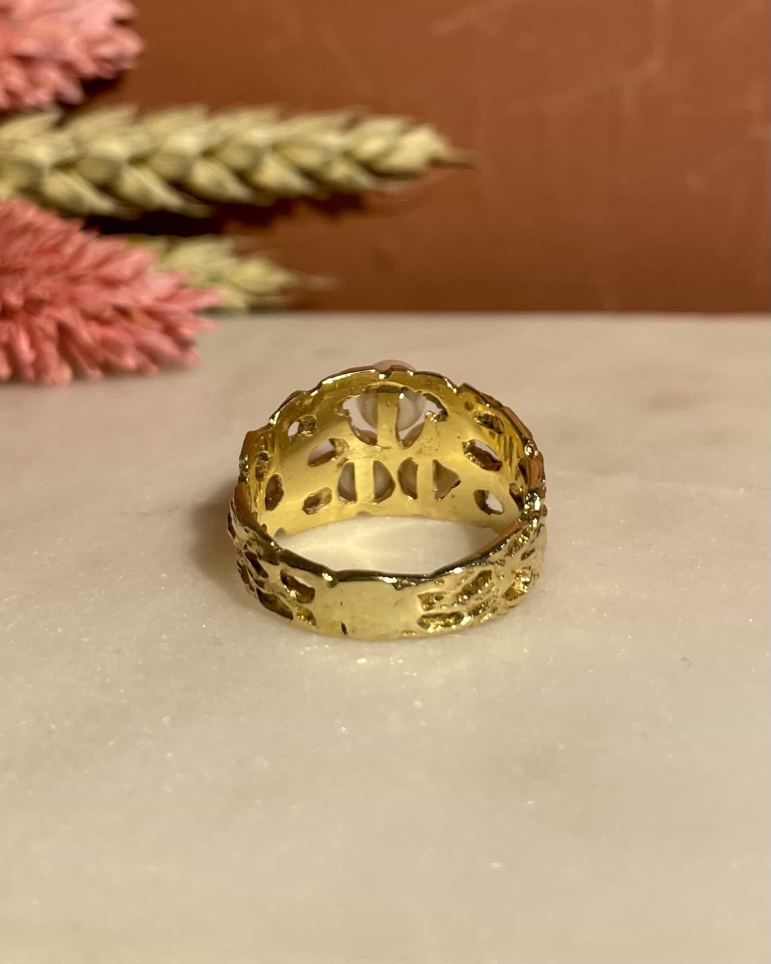 Anillo brazalete de perla "Iselda"