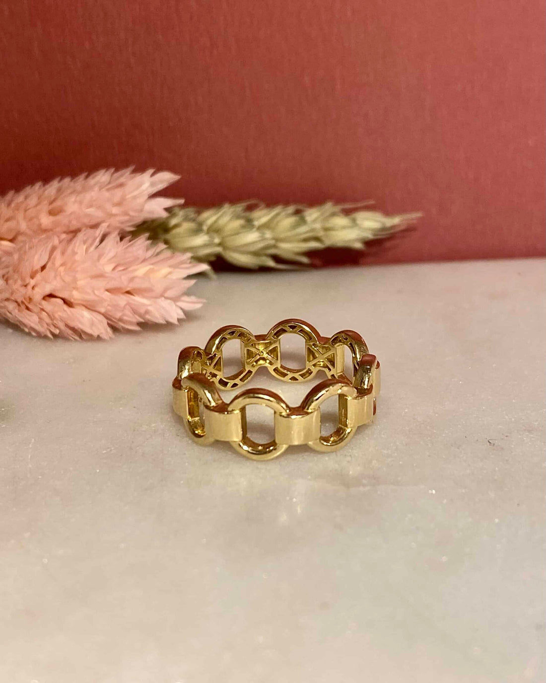 Bague Jonc Chaine Or 18 Carats &quot;Shay&quot;