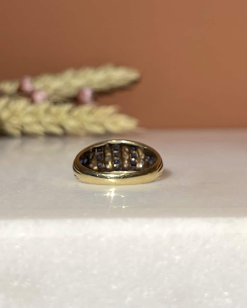 Bague Jonc Saphirs &amp; diamants &quot;Klaudia&quot;