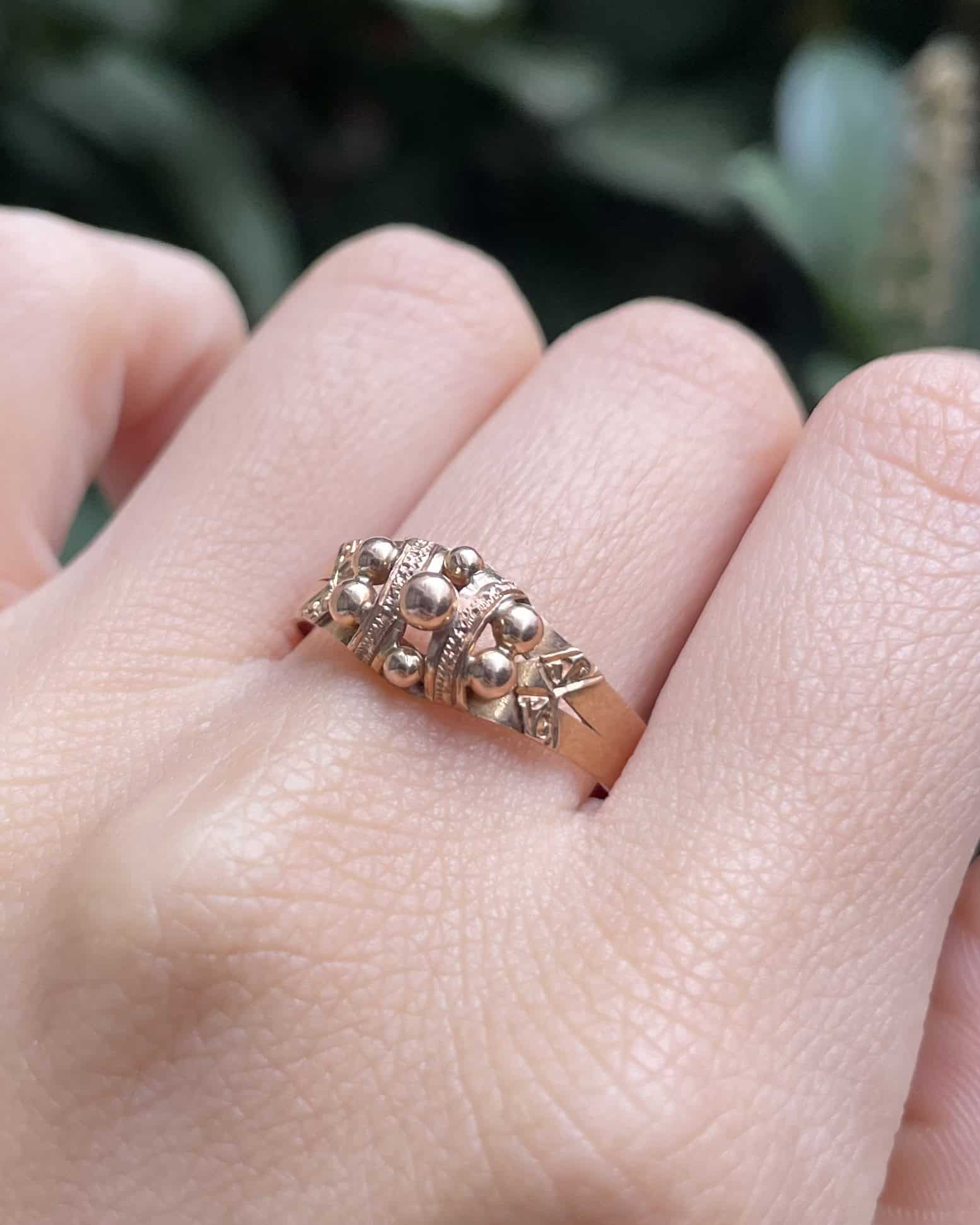 Vintage Gold Pearl Ring "Nell"