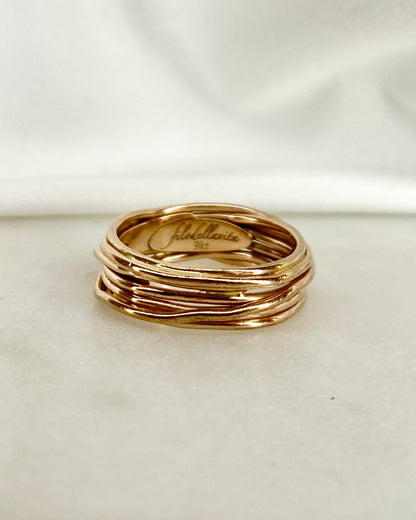 Bague Jonc Or Rose 3,82g &quot;Elsie&quot; - Elliade Paris