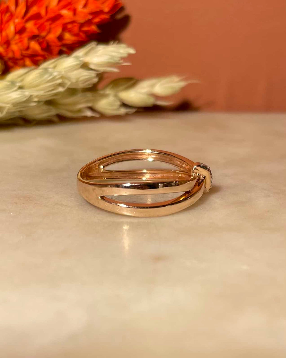 Bague Double Anneau Diamants Vintage &quot;Asaïs&quot;