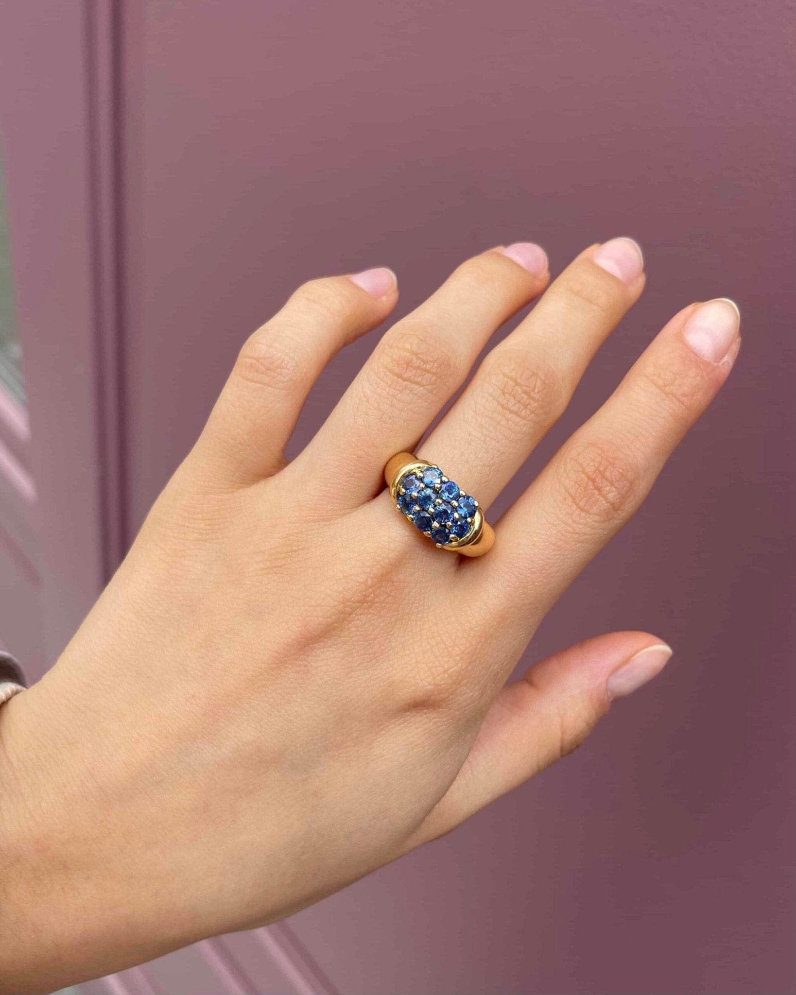 Bague Jonc Or &amp; Saphirs 2 Carats "Freya" - Elliade Paris