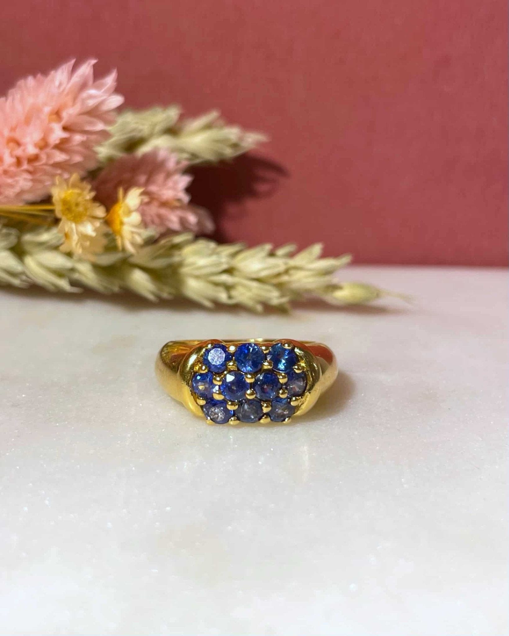 Bague Jonc Or &amp; Saphirs 2 Carats "Freya" - Elliade Paris