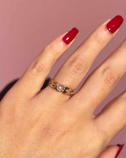Bague Vintage Jonc Perles &quot;Billie&quot;