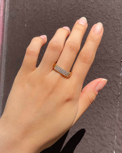 Bague Jonc Rivière 33 Diamants &quot;Luce&quot; - Elliade Paris