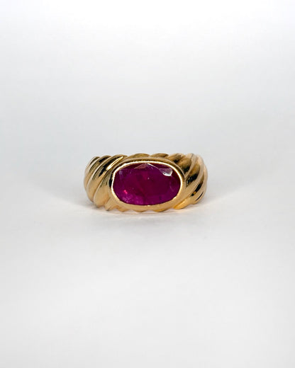Bague Jonc Rubis 1.54 ct &quot;Gaia&quot; - Elliade Paris