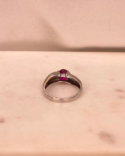 Bague Jonc Rubis 2 carats &amp; 12 Diamants &quot;Sao&quot; - Elliade Paris