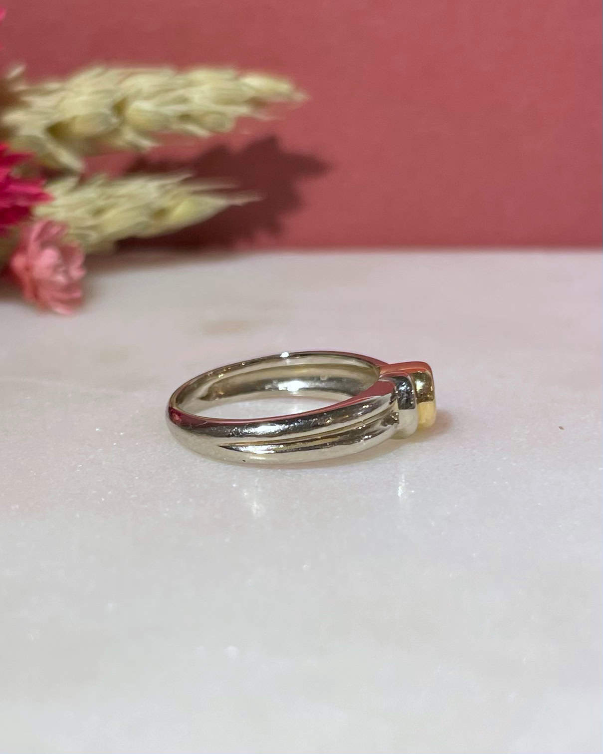 Bague Jonc Rubis deux ors "Philaé" - Elliade Paris