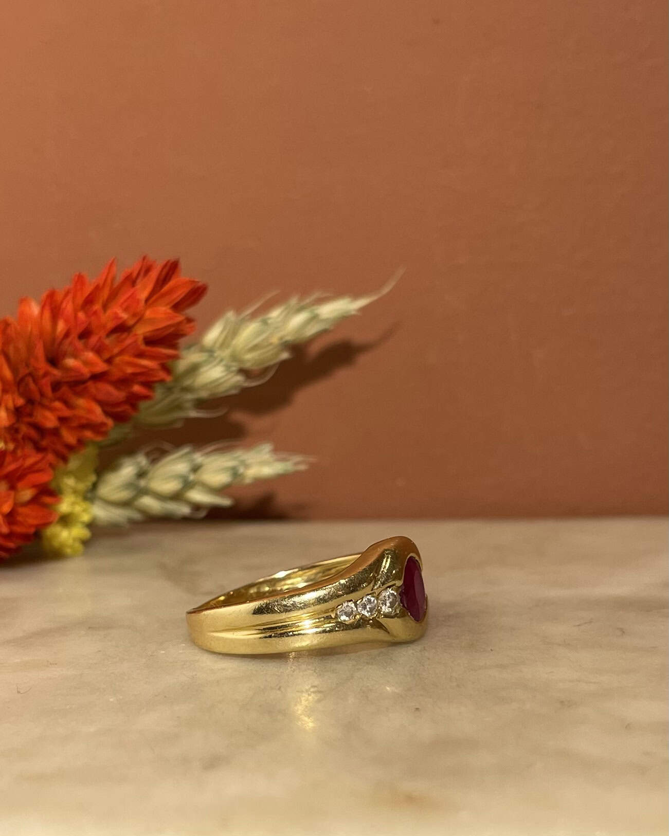 Bague Jonc Rubis Diamants "Saïna" - Elliade Paris