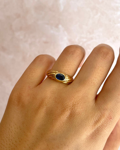 Bague Jonc Saphir 0.60 carat Or 4,4g "Ania" - Elliade Paris