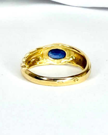 Bague Jonc Saphir 0.60 carat Or 4,4g "Ania" - Elliade Paris