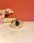 Bague Jonc Saphir 1.70 carat & douze Diamants "Mina" - Elliade Paris