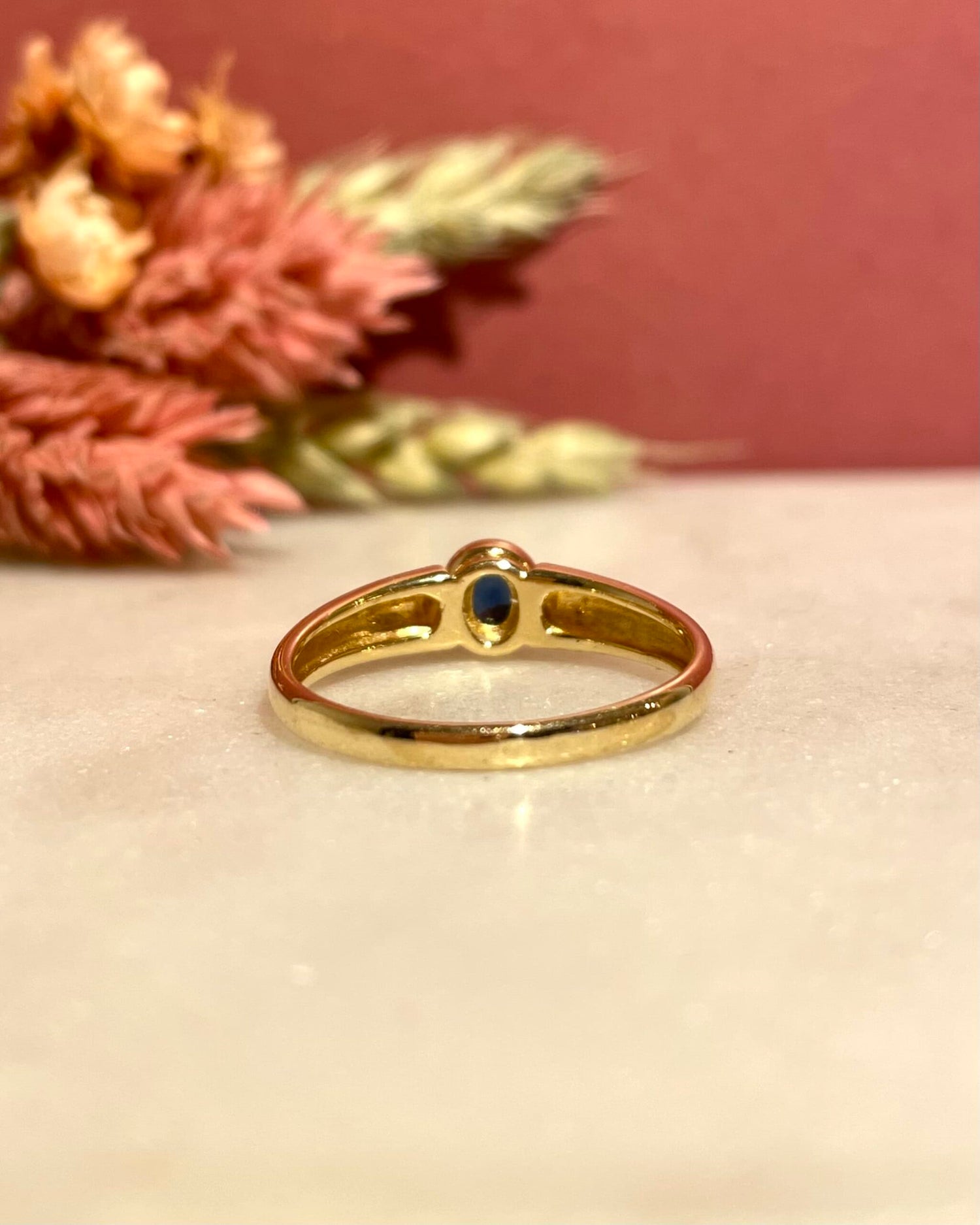 Bague Vintage Jonc Saphir &quot;Clémence&quot;