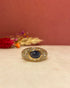 Bague Jonc Saphir Cabochon 1.43 carat & 42 Diamants "Sandra" - Elliade Paris
