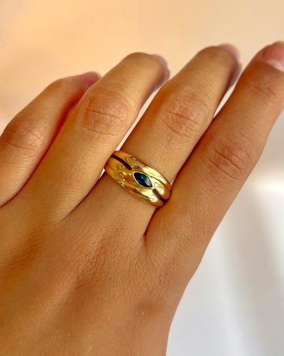 Bague Jonc Saphir "Coline" - Elliade Paris